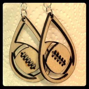 Laser cut wooden earrings